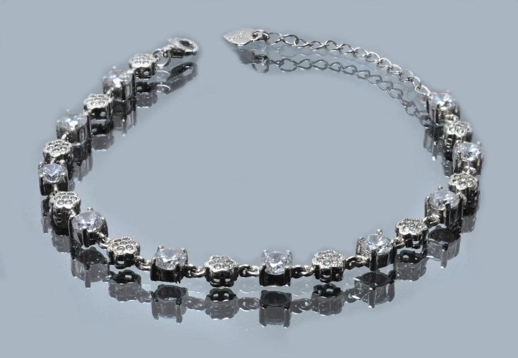Handmade Genuine Zircon Gemstone Silver Bracelet, Zircon Bracelet Jewelry,Handcrafted Zircon Gift For Her