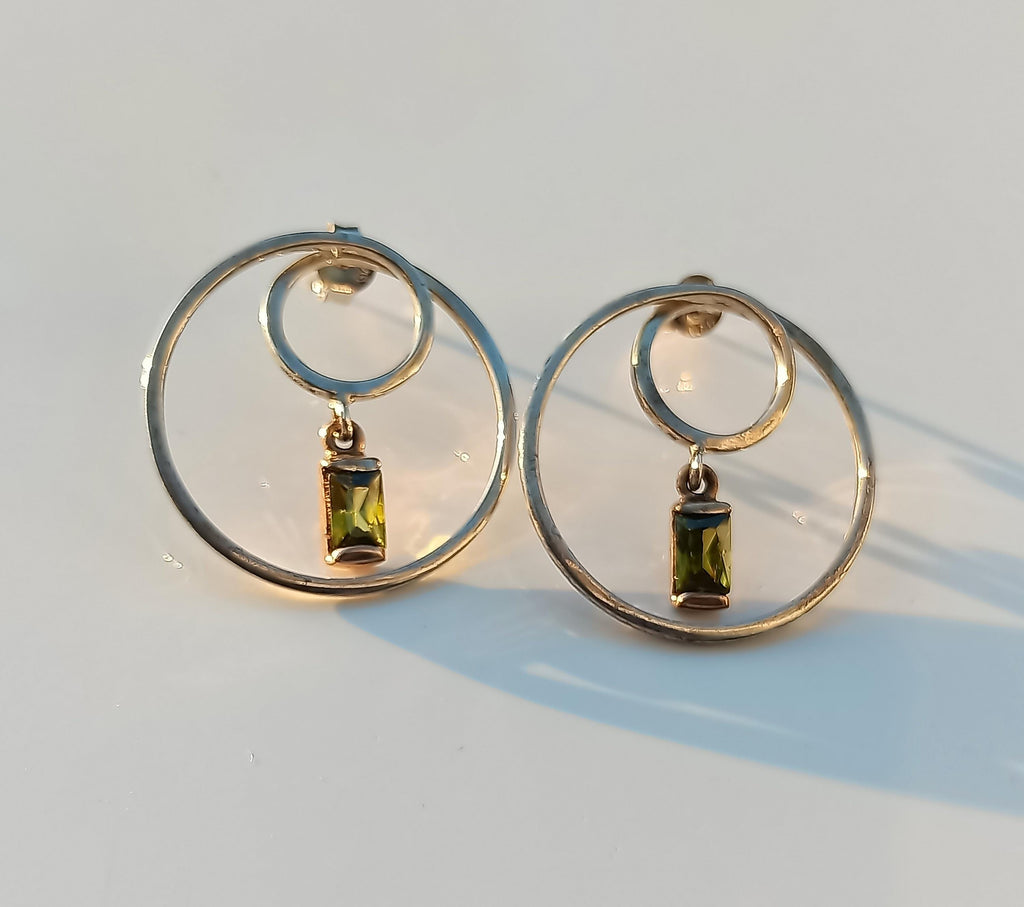 Handmade Citrine Sterling Silver Earrings: 925 Gemstone Jewelry