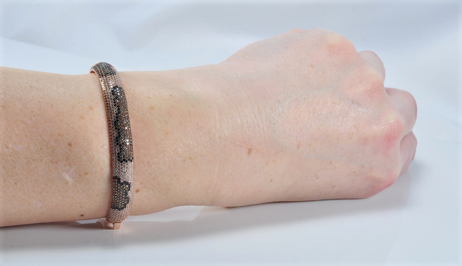Handmade Genuine Zircon Gemstone Rose Silver Bracelet, Zircon Bracelet Jewelry,Handcrafted, Gift For Her, Wedding Gift