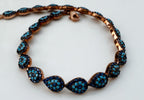 Handmade Neon Apatite Gemstone Bracelet: Rose Silver Jewelry