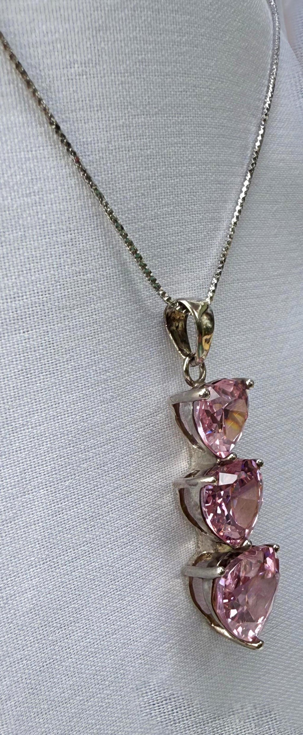 Handmade Rose Quartz Silver Necklace: Love Stone Jewelry