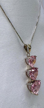 Handmade Rose Quartz Silver Necklace: Love Stone Jewelry