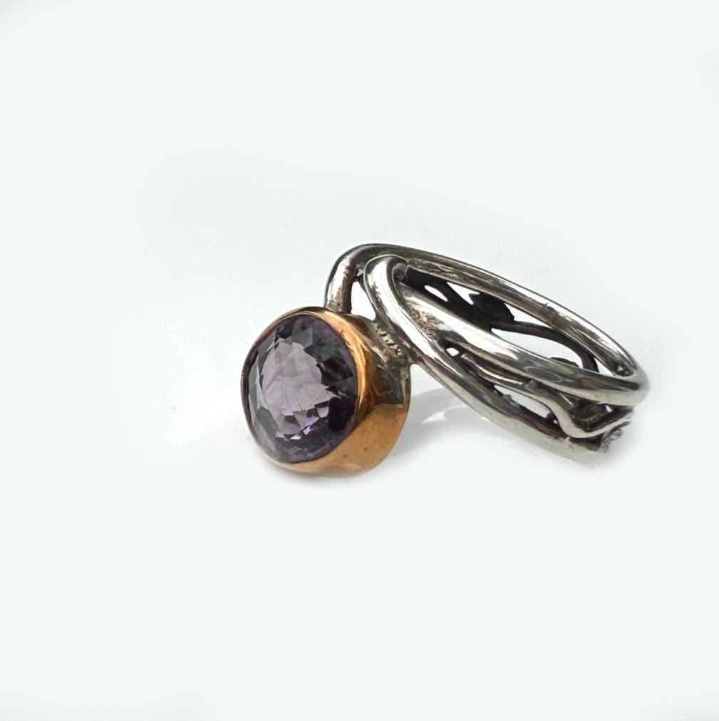 Handmade Amethyst Sterling Silver Ring: February Birthstone Jewelry