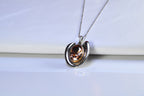 Handmade Genuine Citrine Silver Necklace, Handcrafted Citrine Gemstone Pendant,Gift for Her