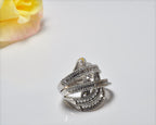 Handmade Zircon Silver Ring, Handcrafted Zircon Jewelry,Wedding Ring Gift, 925 Sterling Silver Zircon Ring,Gift for her