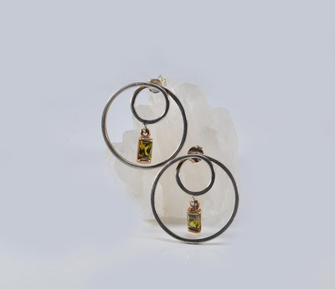 Handmade Citrine Sterling Silver Earrings: 925 Gemstone Jewelry