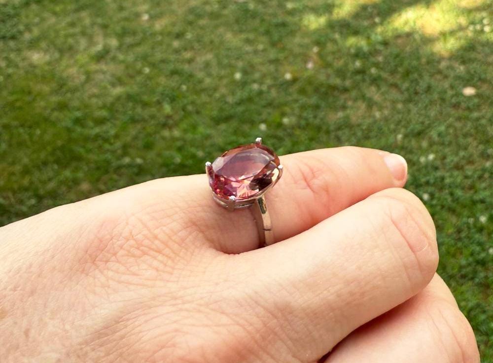 Handmade Sultanite Ring: Color Changing Gemstone, Sterling Silver