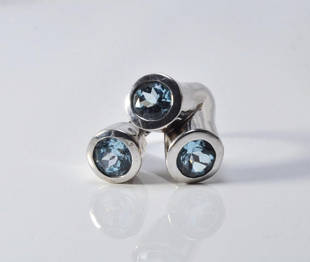 Handmade Aquamarine Ring: 925 Sterling Silver Jewelry Gift