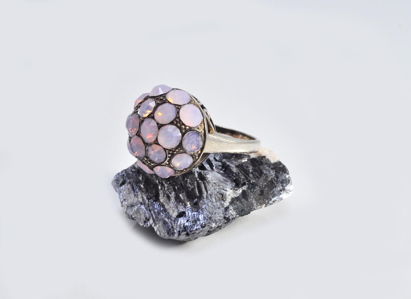 Handmade Genuine Pink Quartz Silver Ring,Pink Quartz Ring Jewelry, 925 Sterling Silver Pink Quartz Ring,Anniversary Gift