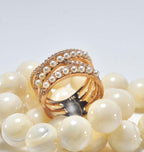 Handmade Pearl and Zircon Silver Ring, Handcrafted Pearl and Zircon Jewelry,Wedding Ring Gift, 925 Silver Pearl and Zircon Ring,Gift for her