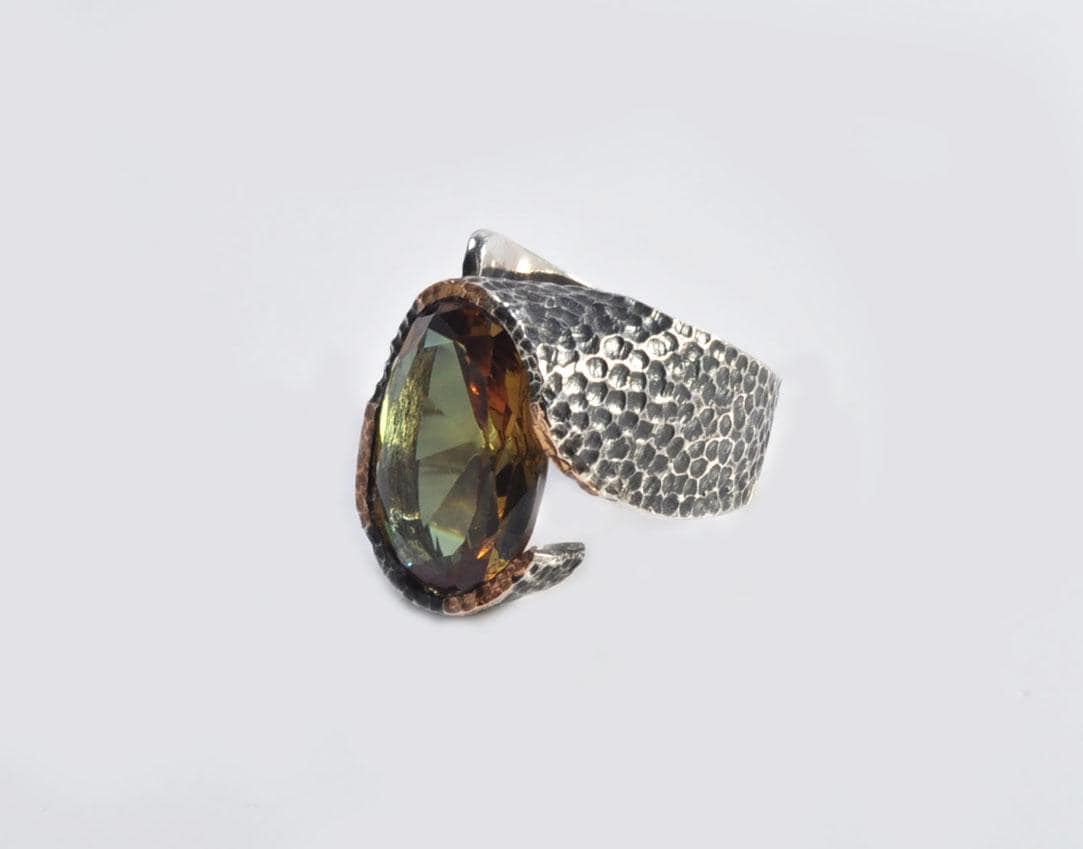 Handmade Sultanite Ring in Sterling Silver, Unique Gemstone Jewelry, Color‑Changing Design