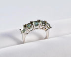 Handcrafted Seven Faceted Stones Zultanite Sterling Silver Ring, Color‑Shift Gemstone Jewelry