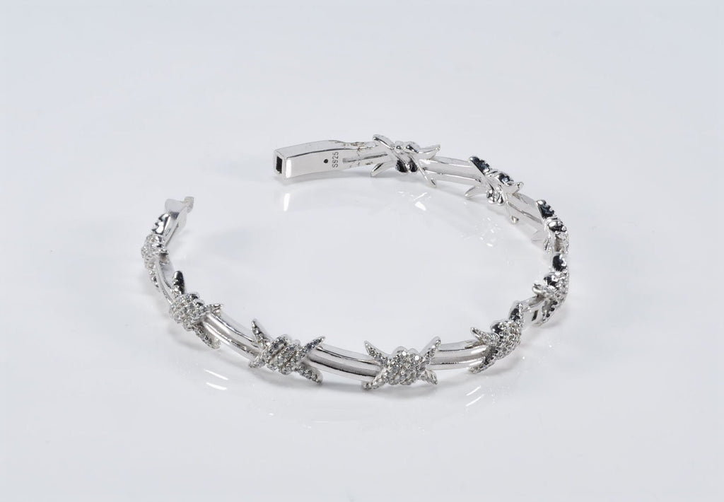 Handmade Genuine Zircon Gemstone Silver Bracelet, Zircon Bracelet Jewelry,Handcrafted, Gift For Her, Wedding Gift