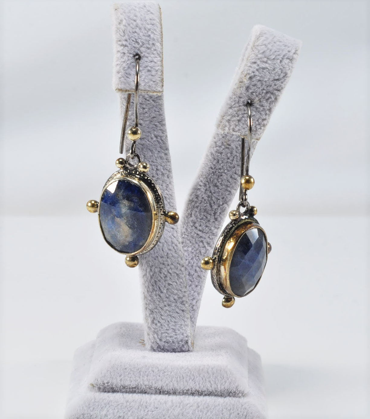 Handmade Genuine Natural Lapis Lazuli Silver Earring,Lapis Lazuli Earring Jewelry,Handcrafted Earring Gift for Her