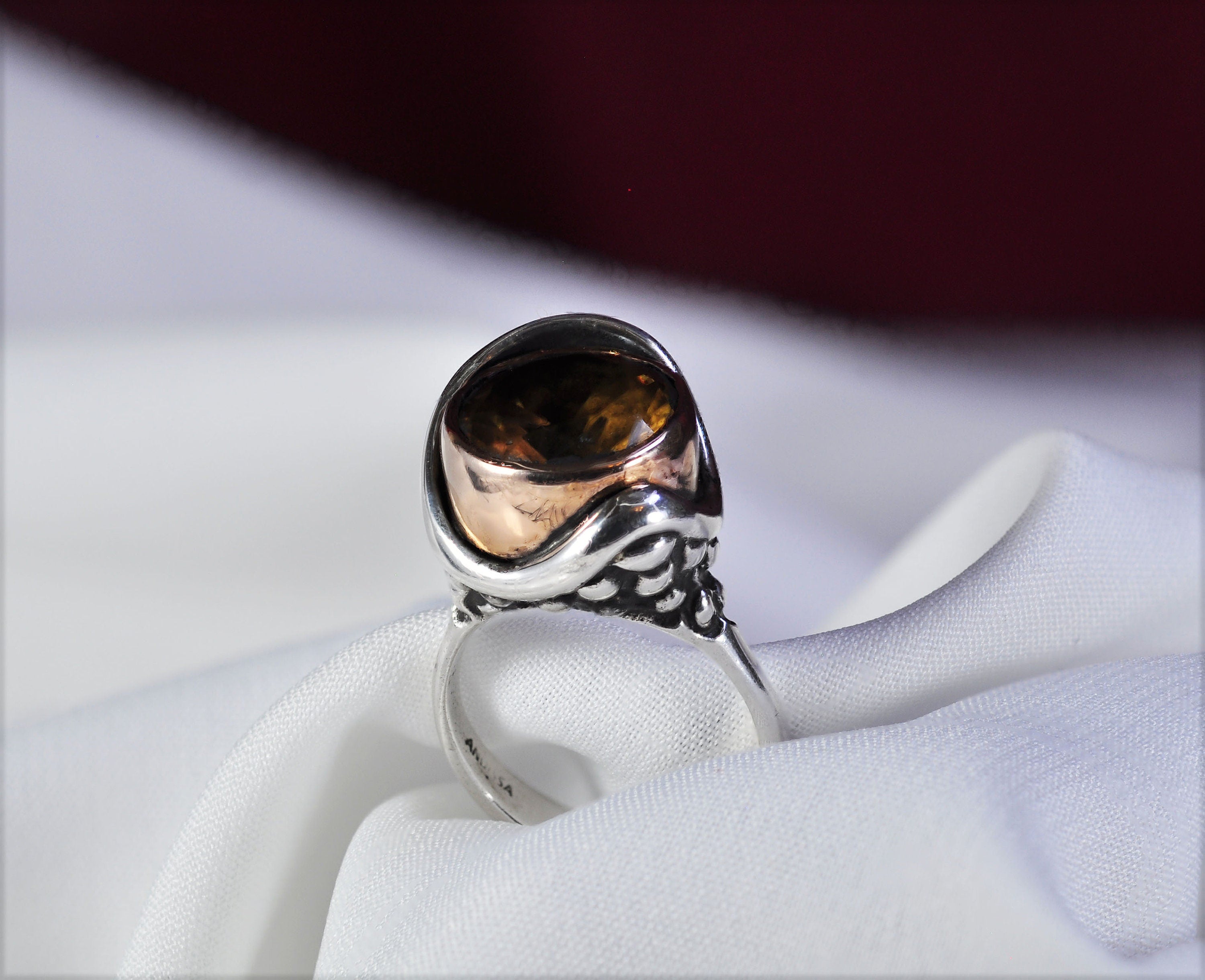 Handmade Sultanite Silver Ring, Color Change Gemstone Jewelry