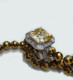 Handmade 925 Sterling Silver Cushion-Cut Citrine & Zircon Ring, Handcrafted Citrine Jewelry,Gift for her