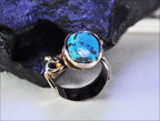 Handmade Genuine Turquoise Silver Ring,Turquoise Jewelry,Blue Turquoise Ring,Handcrafted Turquoise Ring