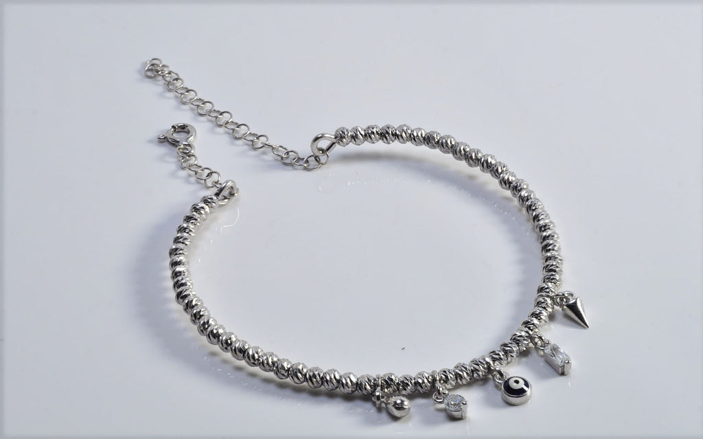Handmade Genuine Zircon Gemstone Silver Bracelet, Zircon Bracelet Jewelry,Handcrafted, Gift For Her, Wedding Gift