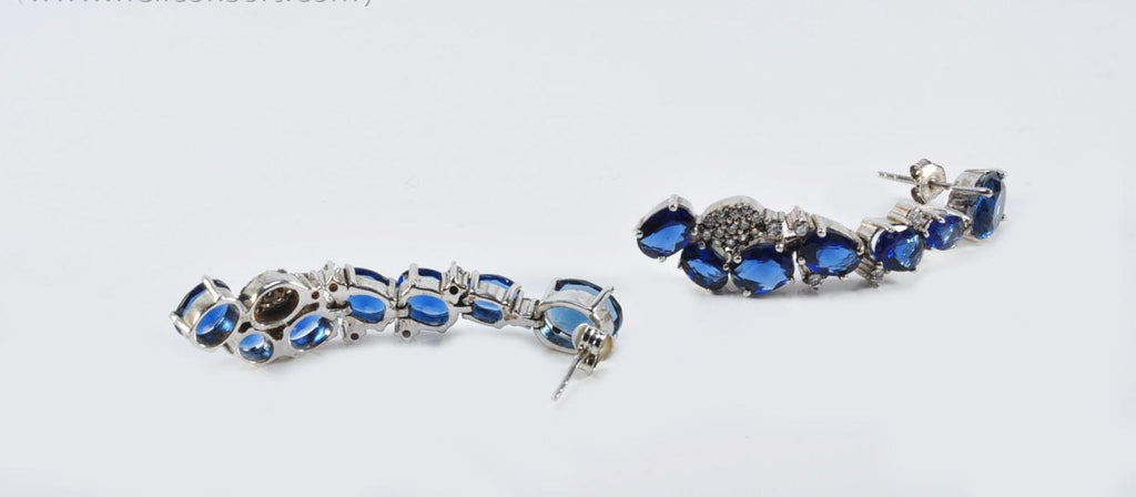 Handmade Sapphire Sterling Silver Earrings: September Birthstone Jewelry
