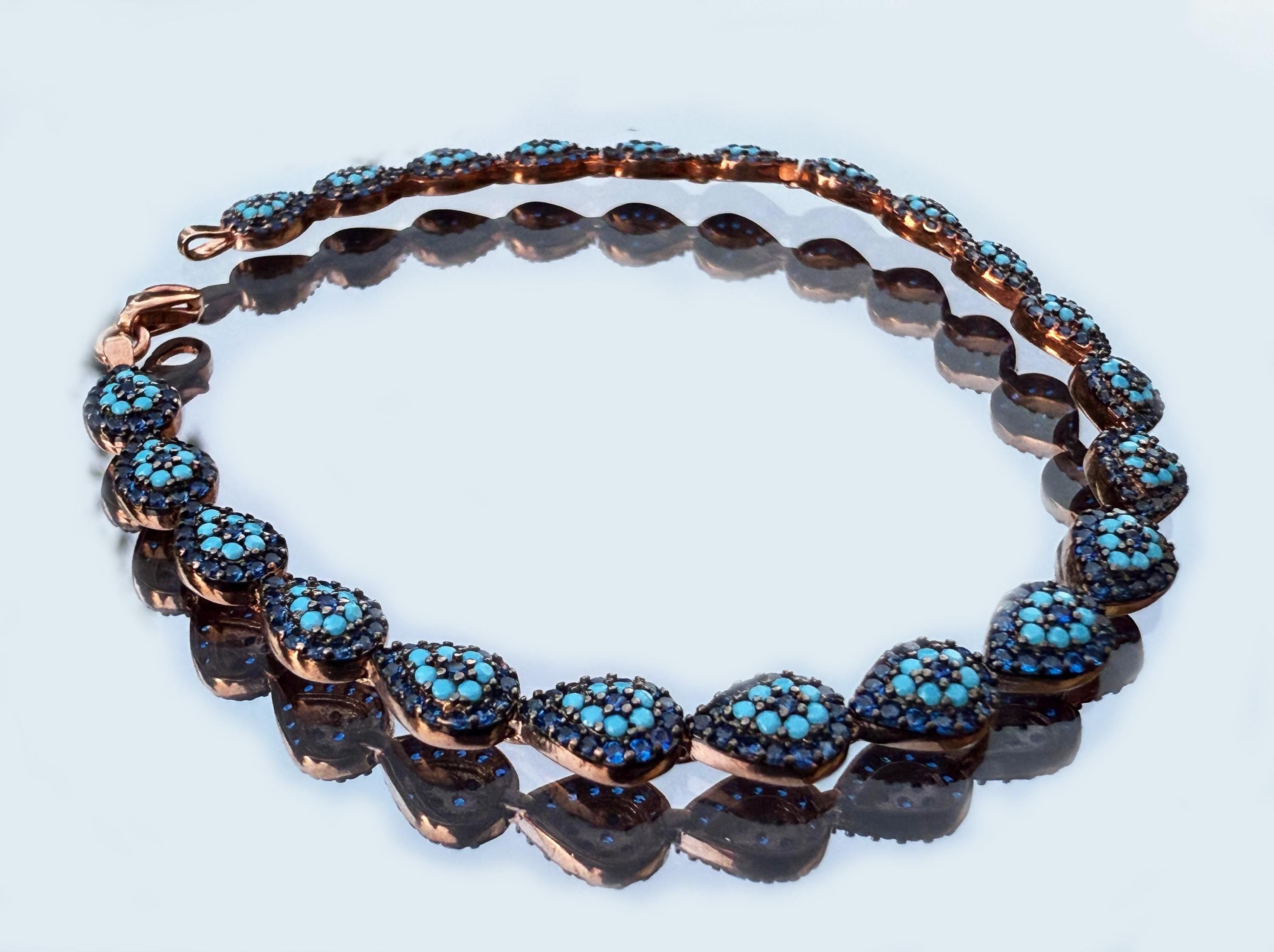 Handmade Neon Apatite Gemstone Bracelet: Rose Silver Jewelry