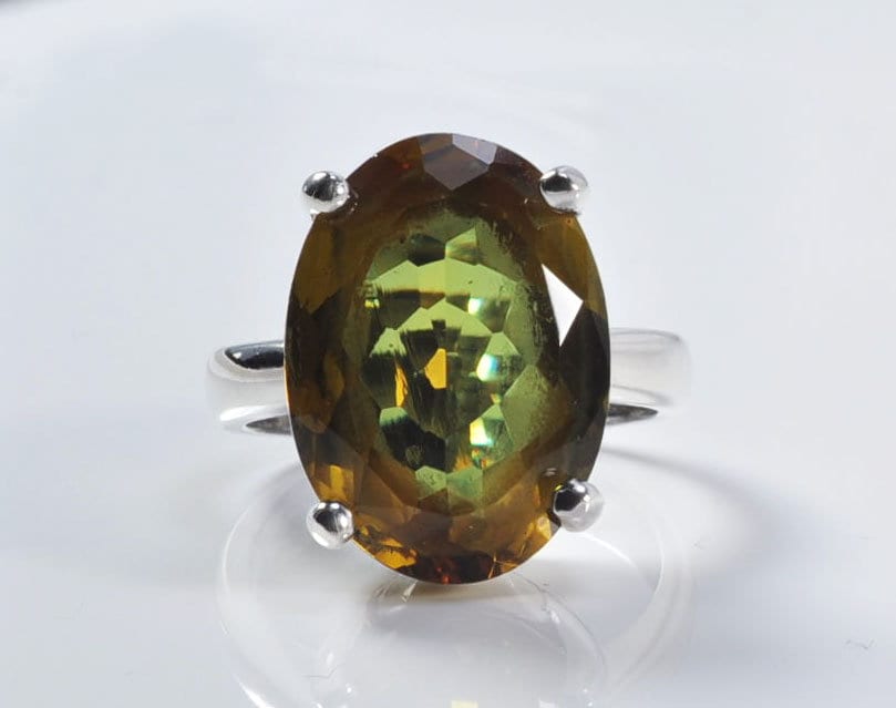 Handmade Color Changing Sultanite Silver Ring, Handcrafted Sultanite Jewelry