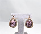 Handcrafted Amethyst & Zircon Silver Earrings: Spiritual Jewelry