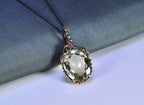 Topaz Silver Necklace,Handmade 925 Sterling Silver Genuine Authentic Necklace,Topaz Gemstone Jewelry Gift for Her