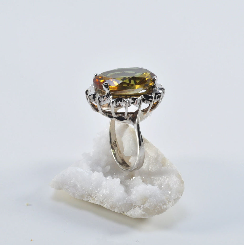 Handmade Color Changing Sultanite Ring, Sterling Silver, December Birthstone