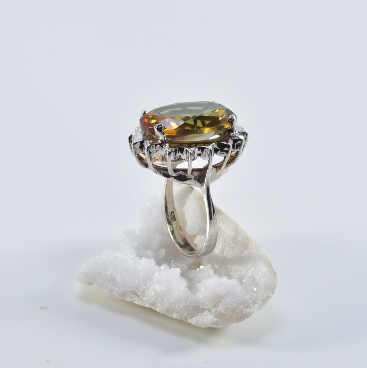 Handmade Color Changing Sultanite Ring, Sterling Silver, December Birthstone