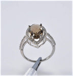 Handmade Citrine and Zircon Silver Ring: Artisan Jewelry Gift