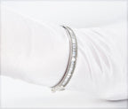 Handmade Genuine Baguette Zircon Gemstone Silver Bracelet, Zircon Bracelet Jewelry,Handcrafted, Gift For Her, Wedding Gift