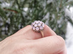 Handmade Genuine Pink Quartz Silver Ring,Pink Quartz Ring Jewelry, 925 Sterling Silver Pink Quartz Ring,Anniversary Gift