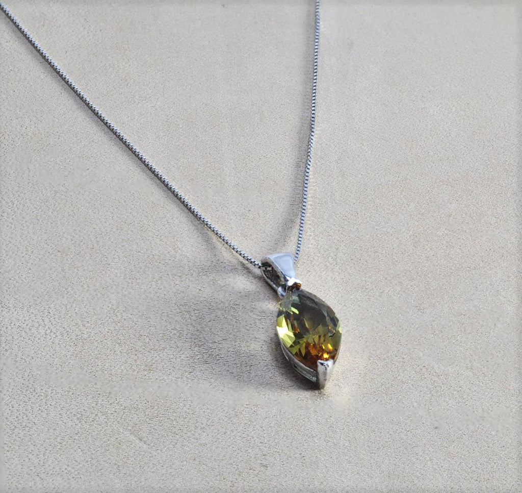 Handmade Sultanite  Silver Necklace,925 Sterling Silver Genuine Authentic Necklace, Sultanite  Gemstone Jewelry Gift for Her
