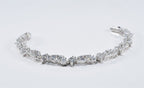 Handmade Genuine Baguette Zircon Gemstone Silver Bracelet, Zircon Bracelet Jewelry,Handcrafted, Gift For Her, Wedding Gift