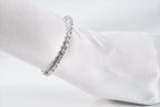 Handmade Baguette Zircon 925 Sterling Silver Bracelet, Wedding Jewelry