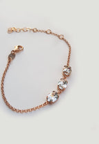 Handmade Genuine Zircon Gemstone Rose Silver Bracelet, Zircon Bracelet Jewelry,Handcrafted Gift For Her, Wedding Gift