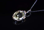 Topaz Silver Necklace,Handmade 925 Sterling Silver Genuine Authentic Necklace,Topaz Gemstone Jewelry Gift for Her