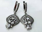 Handmade Sterling Silver Zircon Earrings: December Birthstone Jewelry