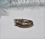 Handmade Turquoise 925 Silver Ring, Artisan Gemstone Jewelry, December Birthstone
