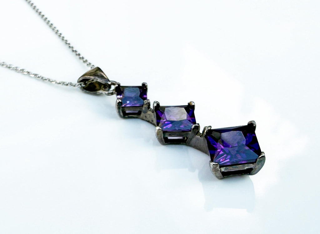 Handmade Amethyst 925 Sterling Silver Necklace: Gemstone Jewelry