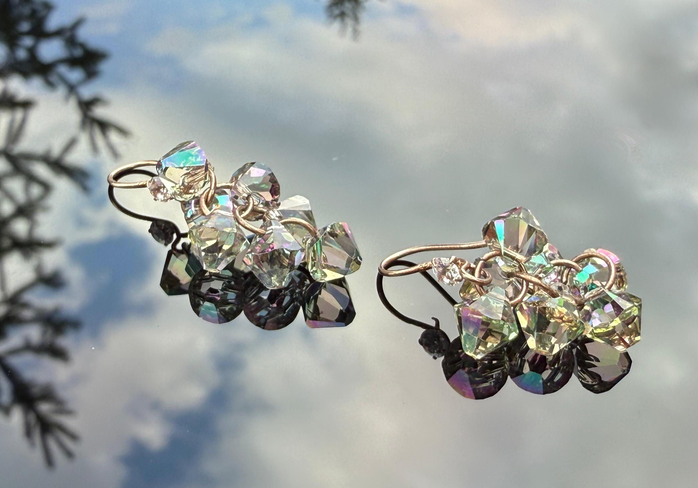 Handmade Mystic Topaz Sterling Silver Earrings: Gemstone Jewelry