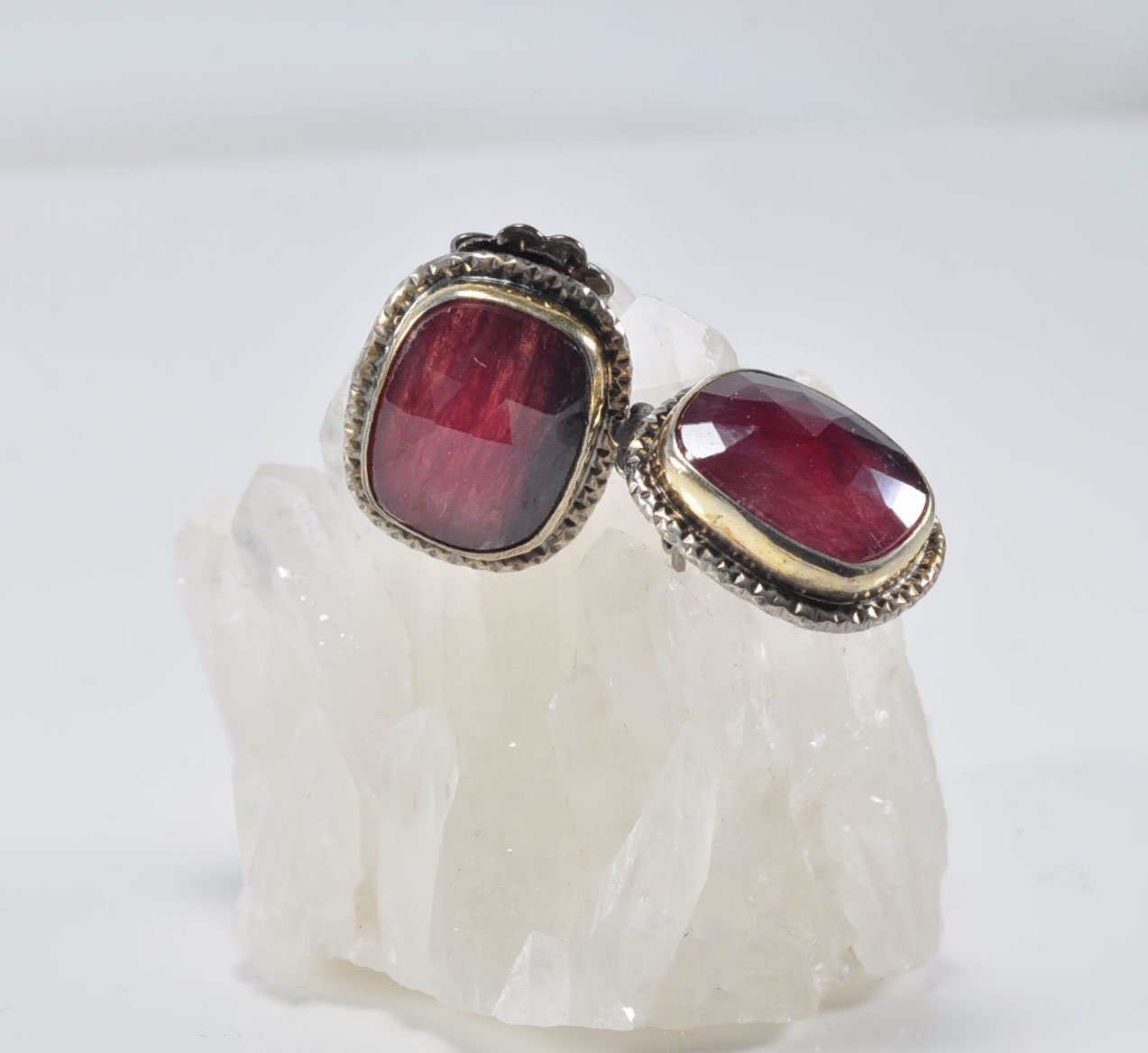 Handmade Genuine Natural Ruby Silver Earring,Ruby Earring Jewelry,Handcrafted Earring Gift for Her