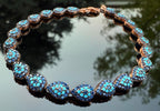 Handmade Neon Apatite Gemstone Bracelet: Rose Silver Jewelry