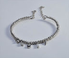 Handmade Genuine Zircon Gemstone Silver Bracelet, Zircon Bracelet Jewelry,Handcrafted, Gift For Her, Wedding Gift