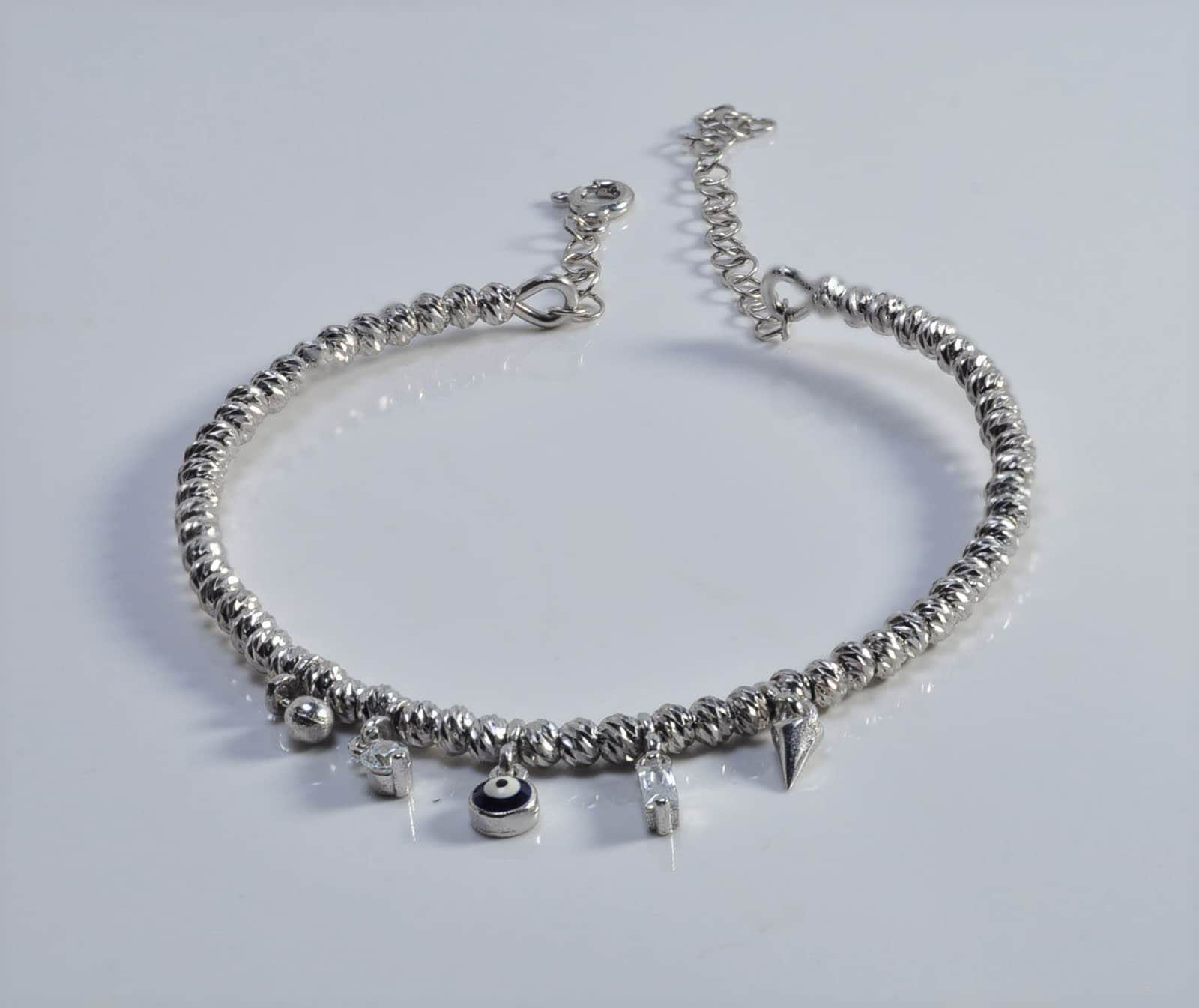 Handmade Genuine Zircon Gemstone Silver Bracelet, Zircon Bracelet Jewelry,Handcrafted, Gift For Her, Wedding Gift