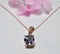 Handmade Mystic Topaz Sterling Silver Necklace: Gemstone Jewelry
