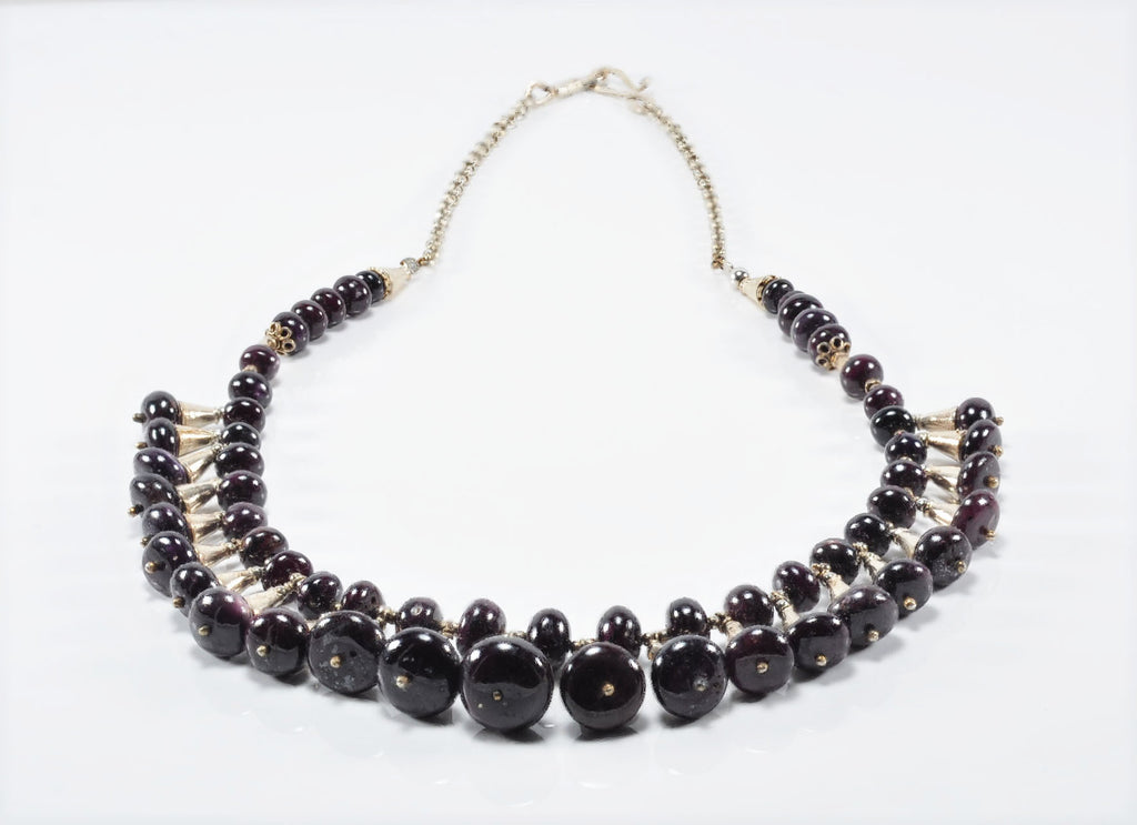 Handmade Garnet Necklace – 925 Sterling Silver Genuine Gemstone Jewelry Gift for Her