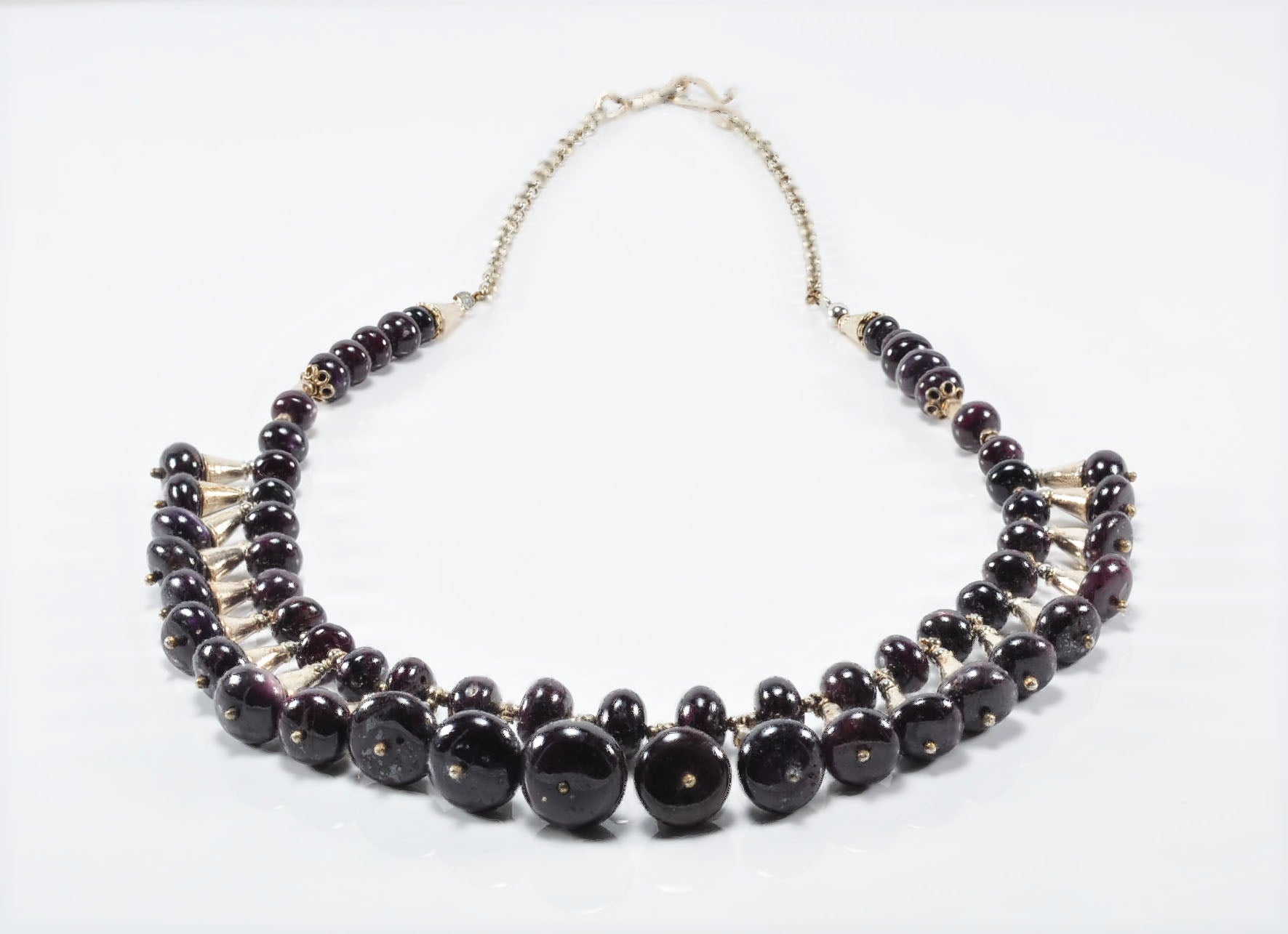 Handmade Garnet Necklace – 925 Sterling Silver Genuine Gemstone Jewelry Gift for Her