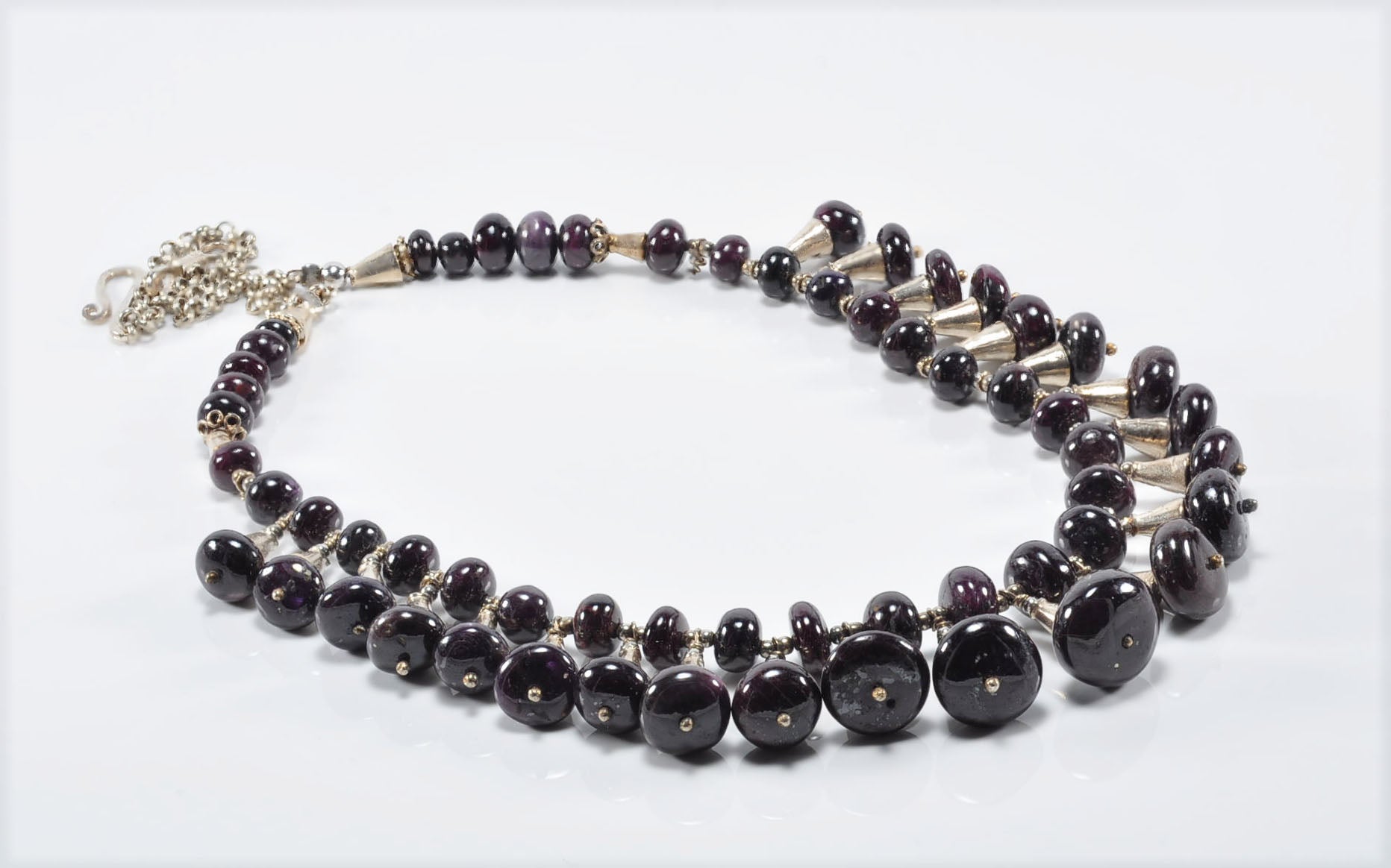 Handmade Garnet Necklace – 925 Sterling Silver Genuine Gemstone Jewelry Gift for Her