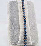 Elegant Neon Gemstone Bracelet – Unique Handmade Rose Silver Jewelry for Women